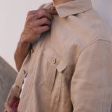 Men’s short sleeve linen shirt QUEBEC