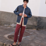 R: Men’s linen pants ALBURY (Size: XXL; Color: Emerald Green)