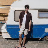 Men’s short sleeve linen shirt QUEBEC