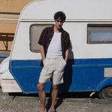 Men’s short sleeve linen shirt QUEBEC