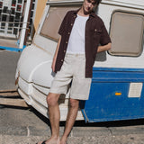 R: Men’s linen shorts DARWIN (Size: M; Color: Beige)