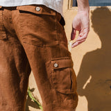Men’s cargo linen shorts MACKAY