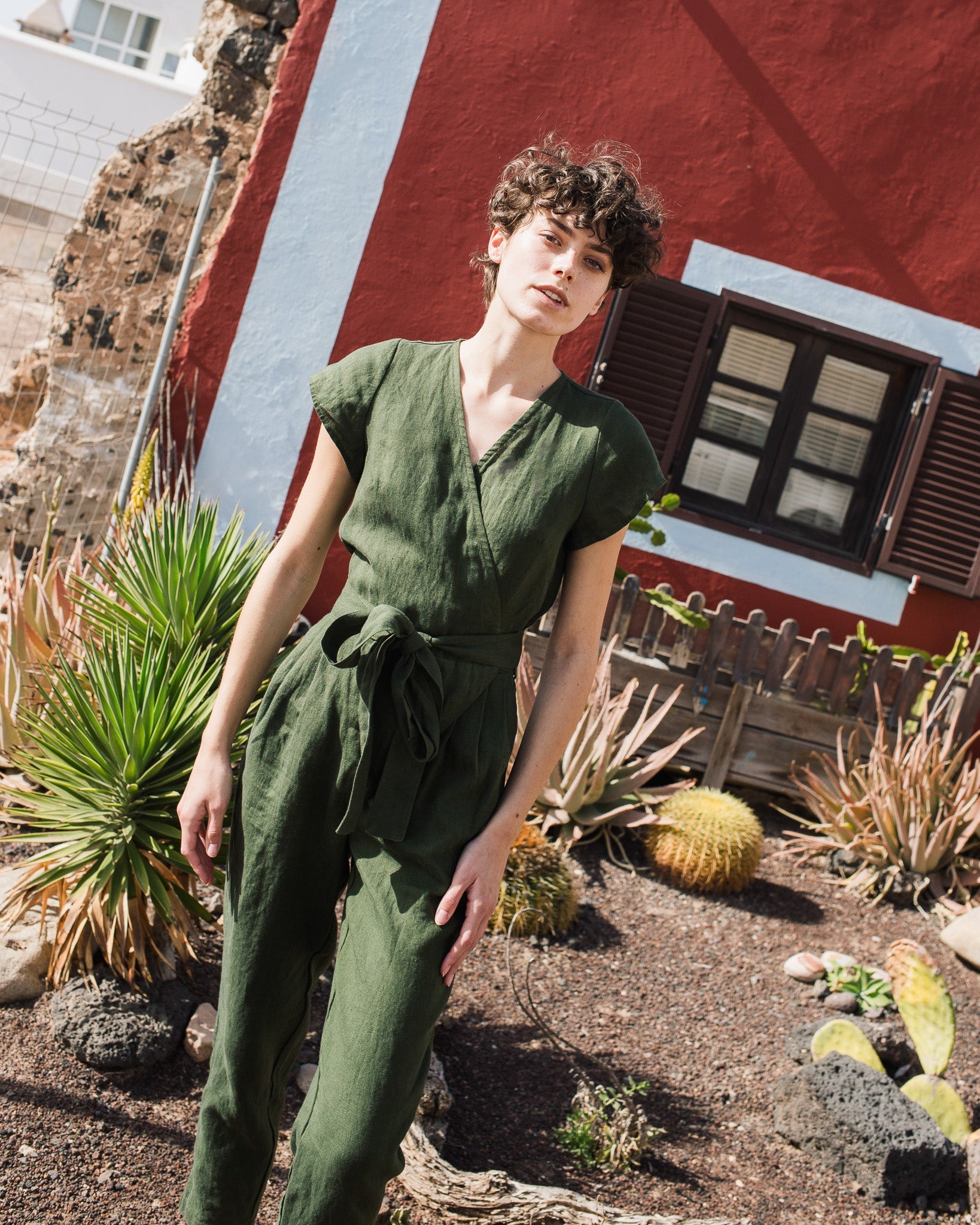 MARGARET wrap linen jumpsuit - notperfectlinen