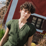 MARGARET wrap linen jumpsuit - notperfectlinen