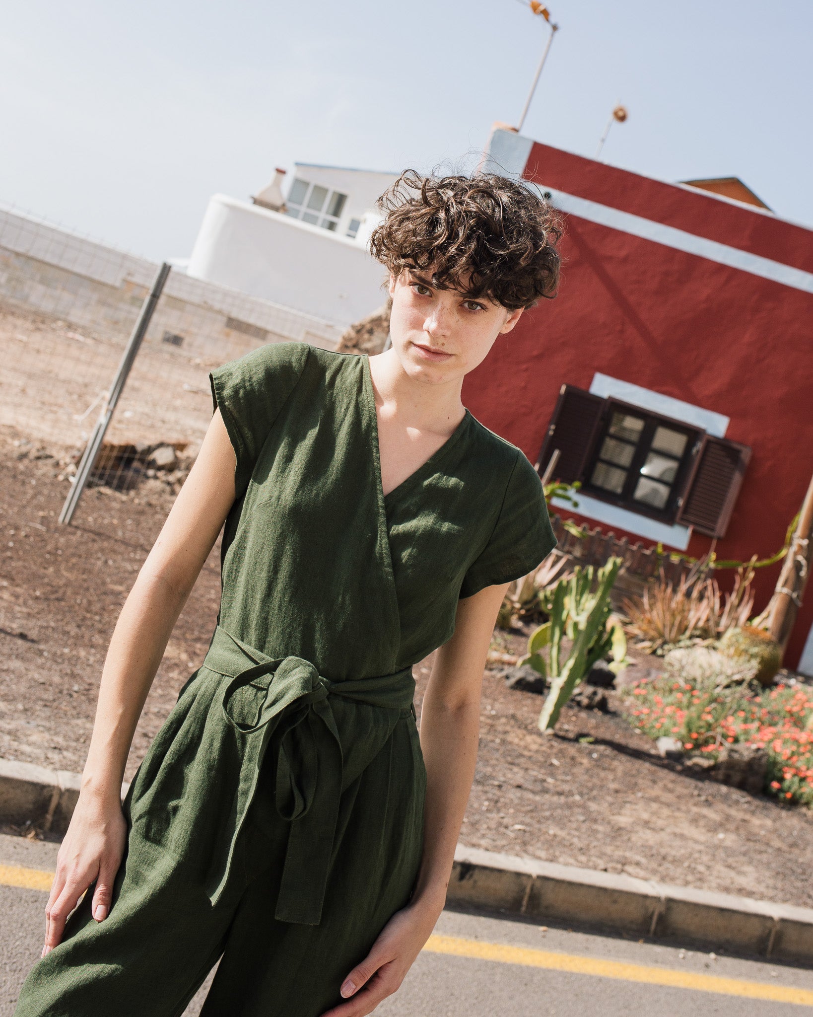 MARGARET wrap linen jumpsuit - notperfectlinen