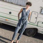 Sleeveless MARGARET wrap linen jumpsuit - notPERFECTLINEN