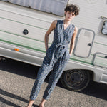 Sleeveless MARGARET wrap linen jumpsuit - notPERFECTLINEN