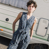 Sleeveless MARGARET wrap linen jumpsuit - notPERFECTLINEN