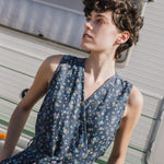 Sleeveless MARGARET wrap linen jumpsuit - notPERFECTLINEN