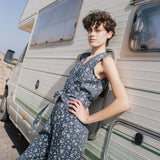 Sleeveless MARGARET wrap linen jumpsuit - notPERFECTLINEN