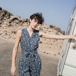 Sleeveless MARGARET wrap linen jumpsuit - notPERFECTLINEN