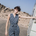 Sleeveless MARGARET wrap linen jumpsuit - notPERFECTLINEN