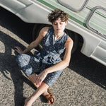 Sleeveless MARGARET wrap linen jumpsuit - notPERFECTLINEN