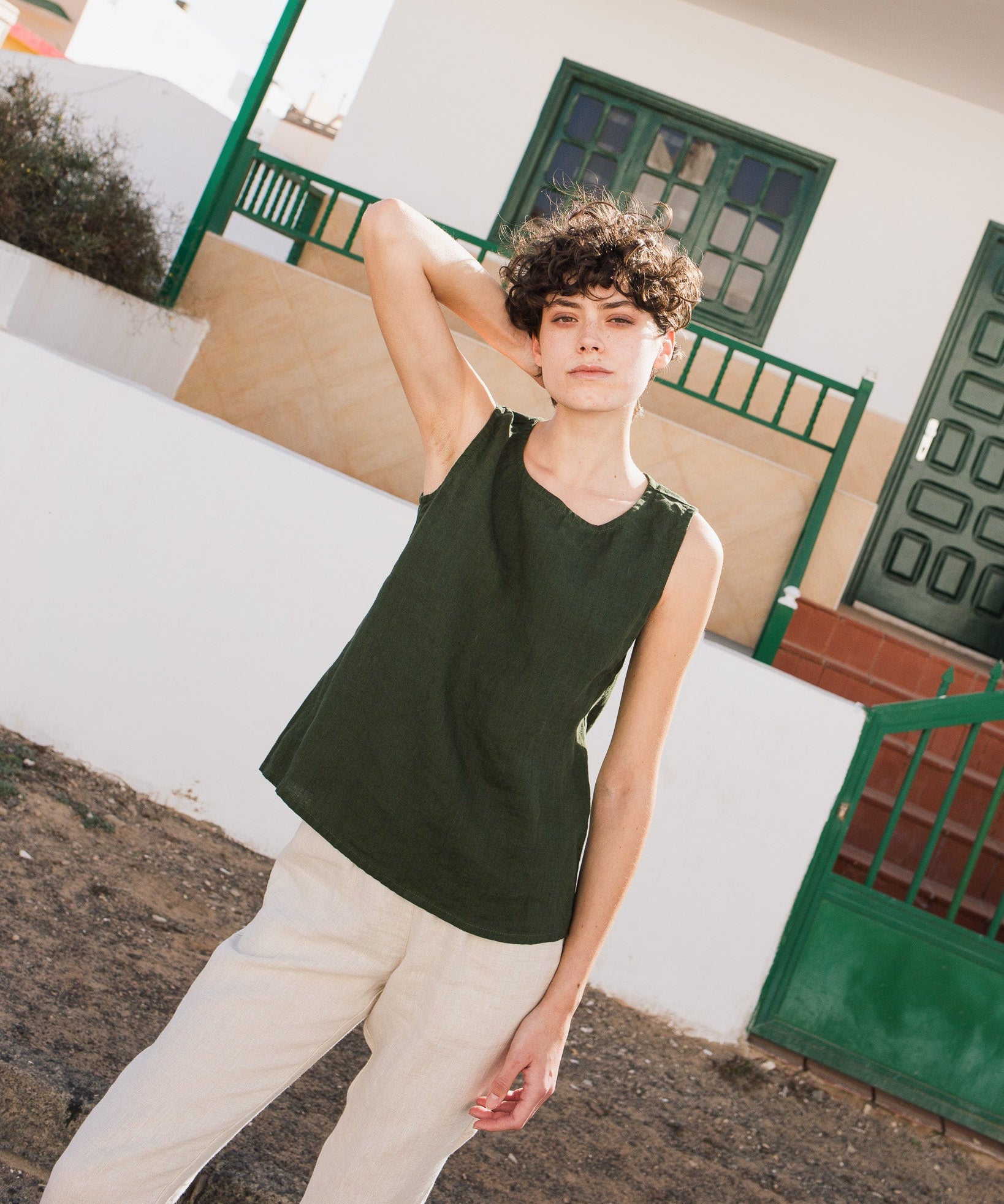 VIENNA linen tank top - notPERFECTLINEN