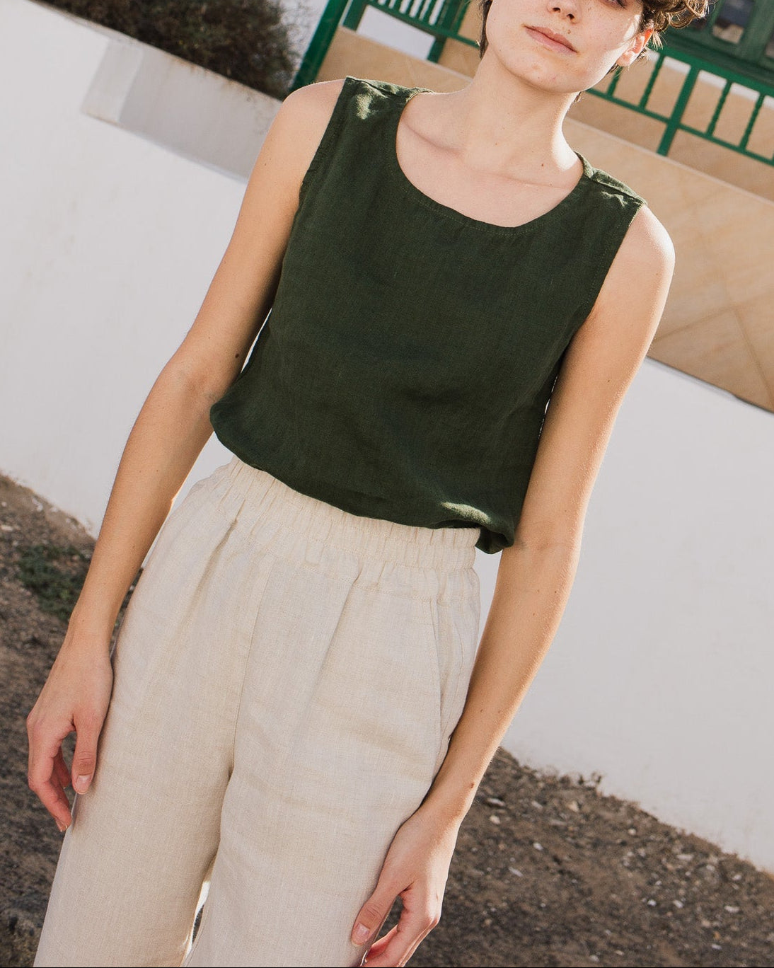 VIENNA linen tank top - notPERFECTLINEN