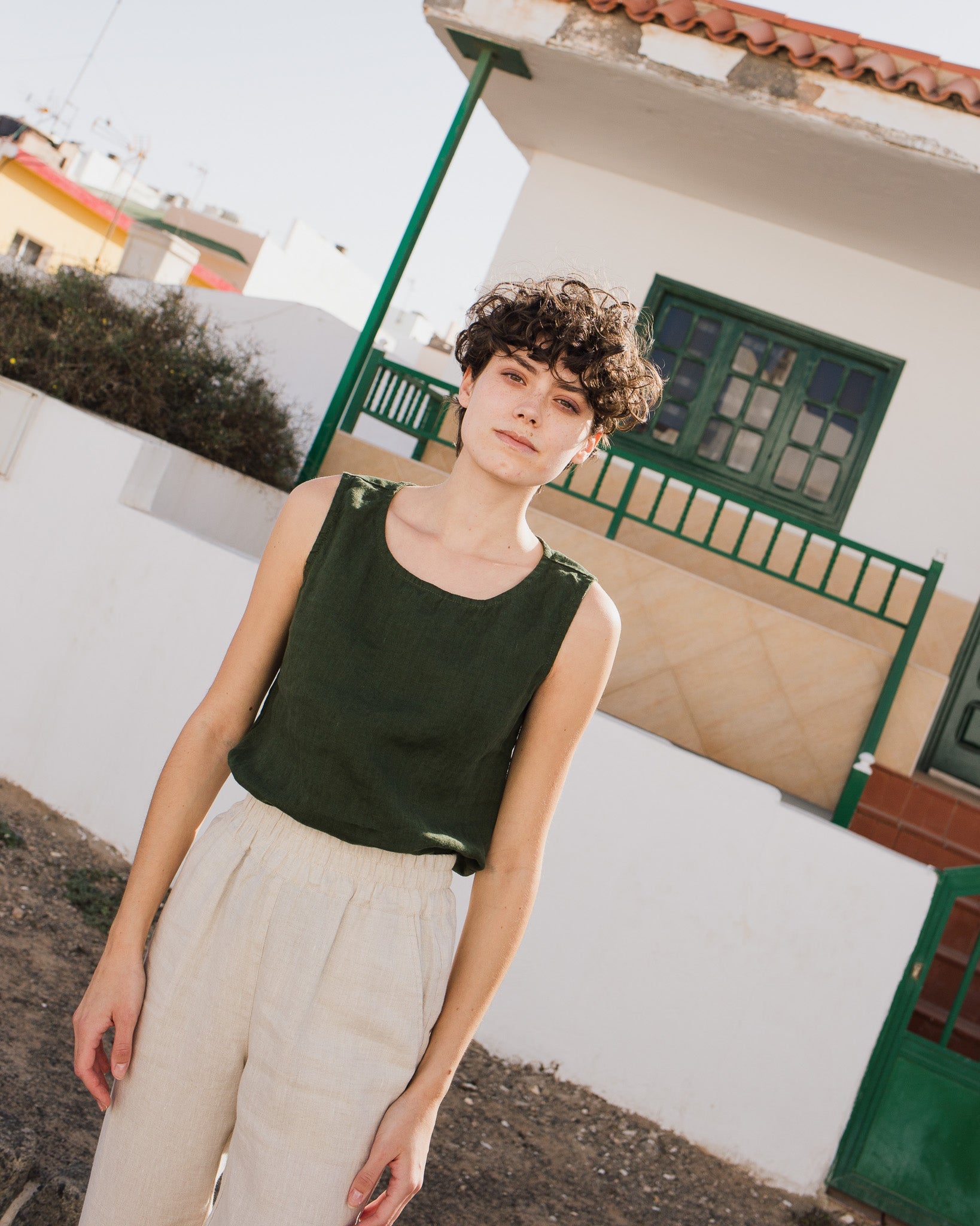 VIENNA linen tank top - notPERFECTLINEN