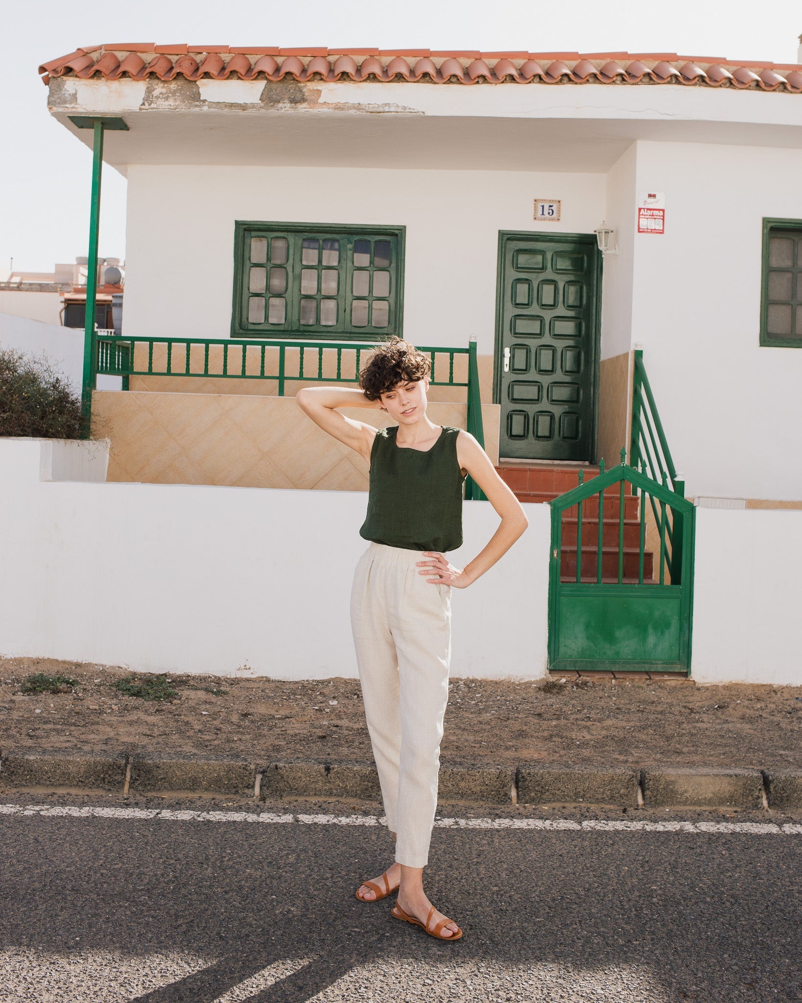 VIENNA linen tank top - notPERFECTLINEN