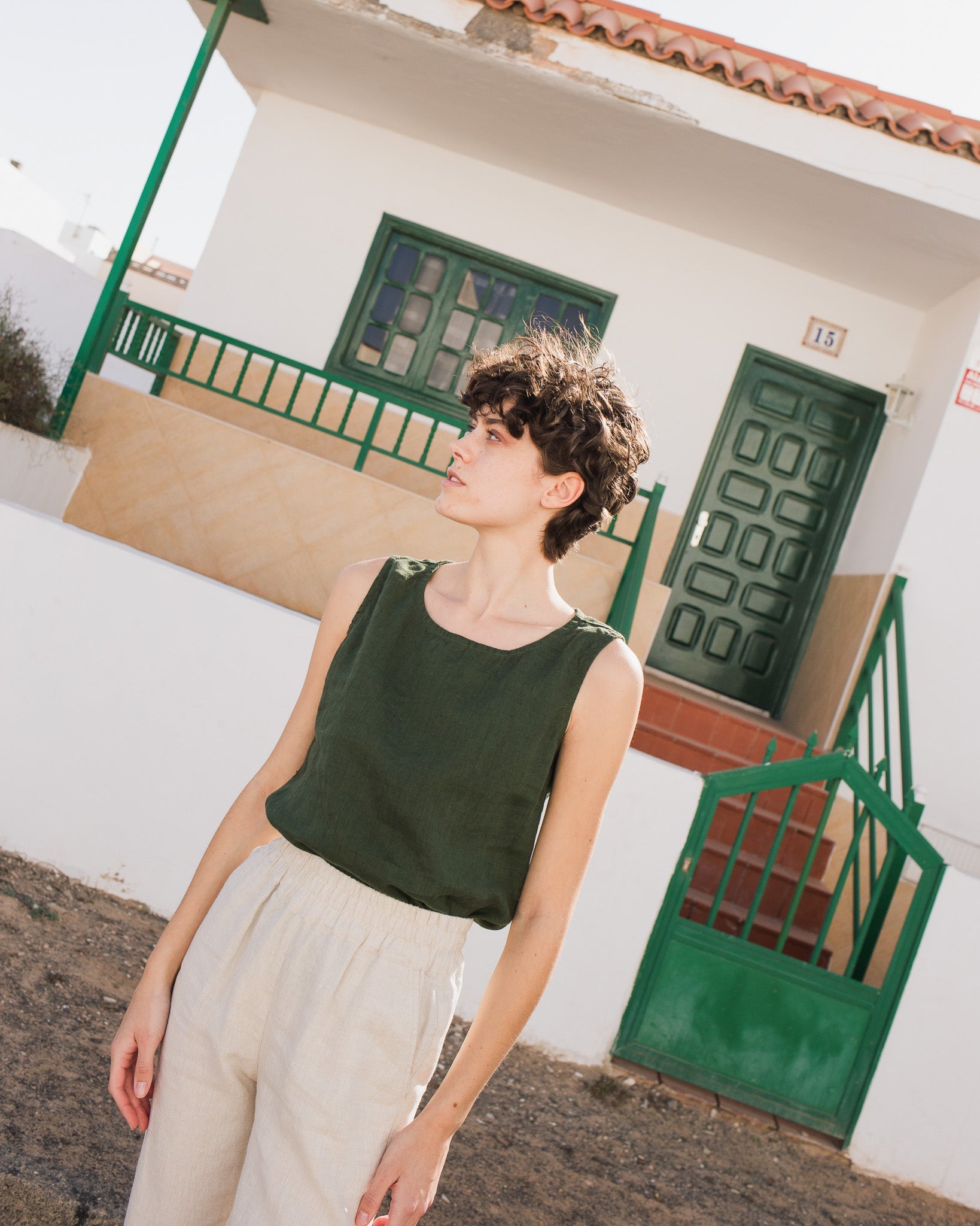 VIENNA linen tank top - notPERFECTLINEN