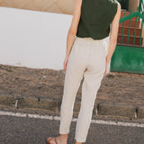 R: ATHENS-2 linen pants (Color: Oat Milk; Size: XXL)