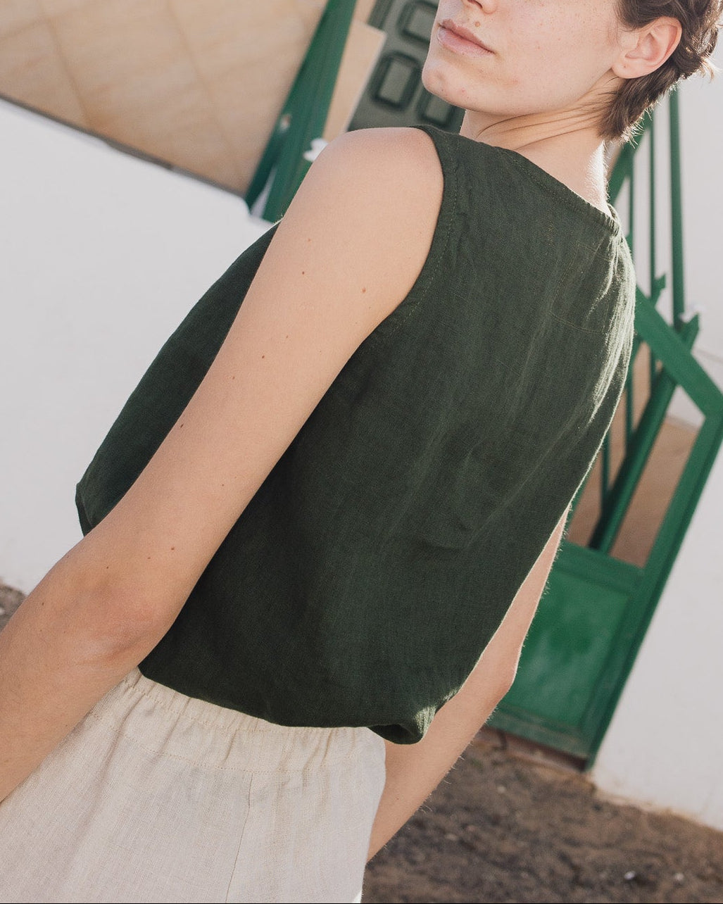 VIENNA linen tank top - notPERFECTLINEN