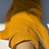 [sold out] Prewashed medium-weight linen fabric [Saffron]