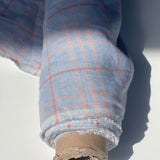 [sold out] Prewashed medium-weight linen fabric [Pastel Blue]