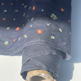 [sold out] Prewashed heavy-weight linen fabric [Night Garden]