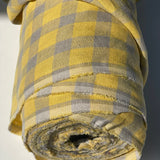 [sold out] Prewashed medium-weight linen fabric [Yellow/Natural]