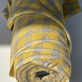 [sold out] Prewashed medium-weight linen fabric [Yellow/Natural]