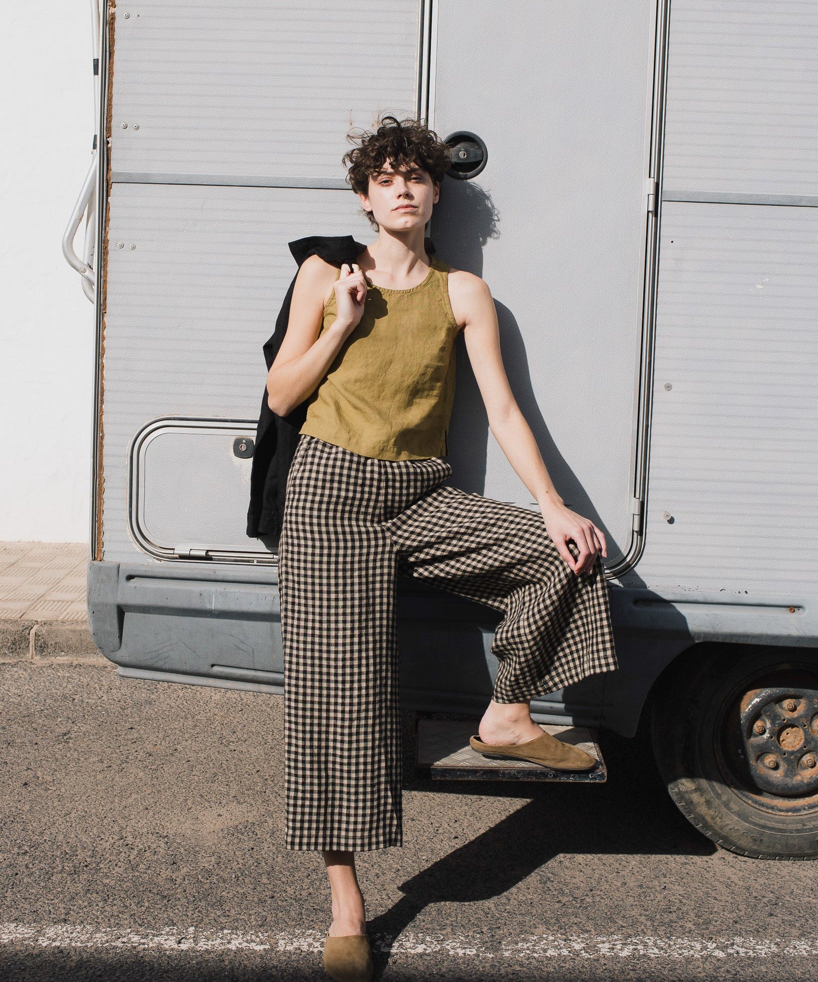 Maxi WELS wide leg linen pants - notperfectlinen