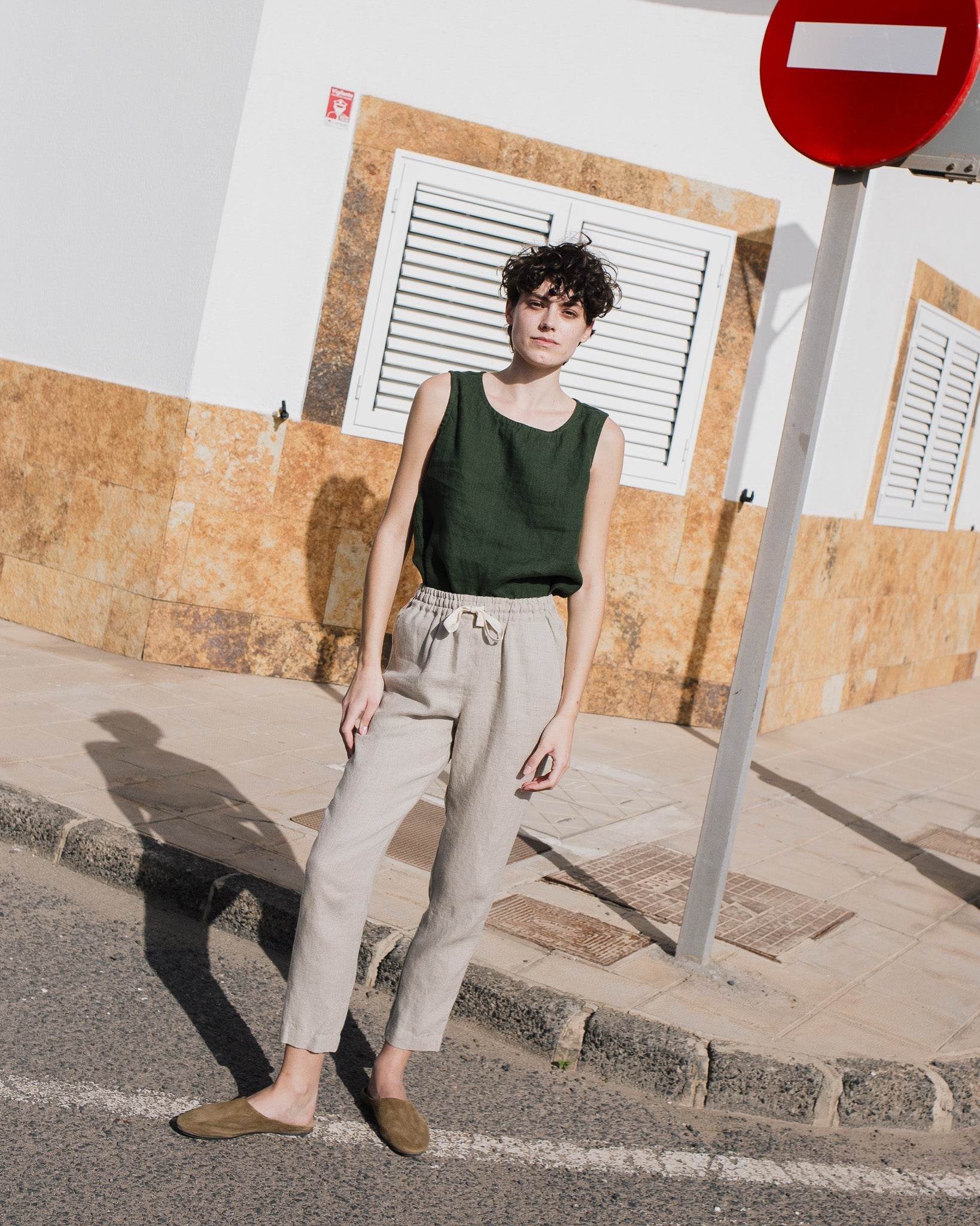 ATHENS drawstring linen pants - notperfectlinen