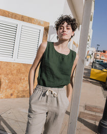 ATHENS drawstring linen pants - notperfectlinen