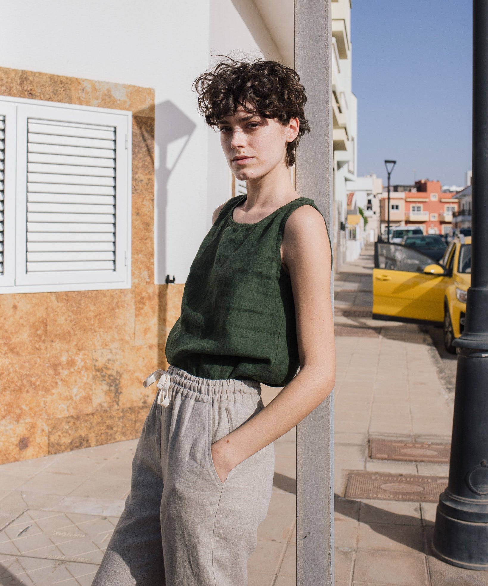 ATHENS drawstring linen pants - notperfectlinen