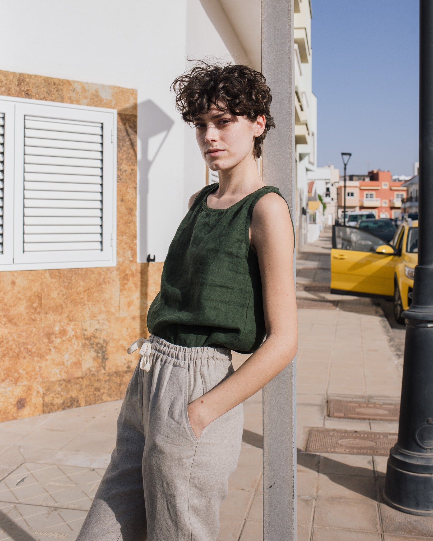 ATHENS drawstring linen pants - notperfectlinen