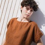 GORDES boxy linen top - notperfectlinen