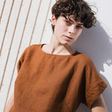 GORDES boxy linen top - notperfectlinen