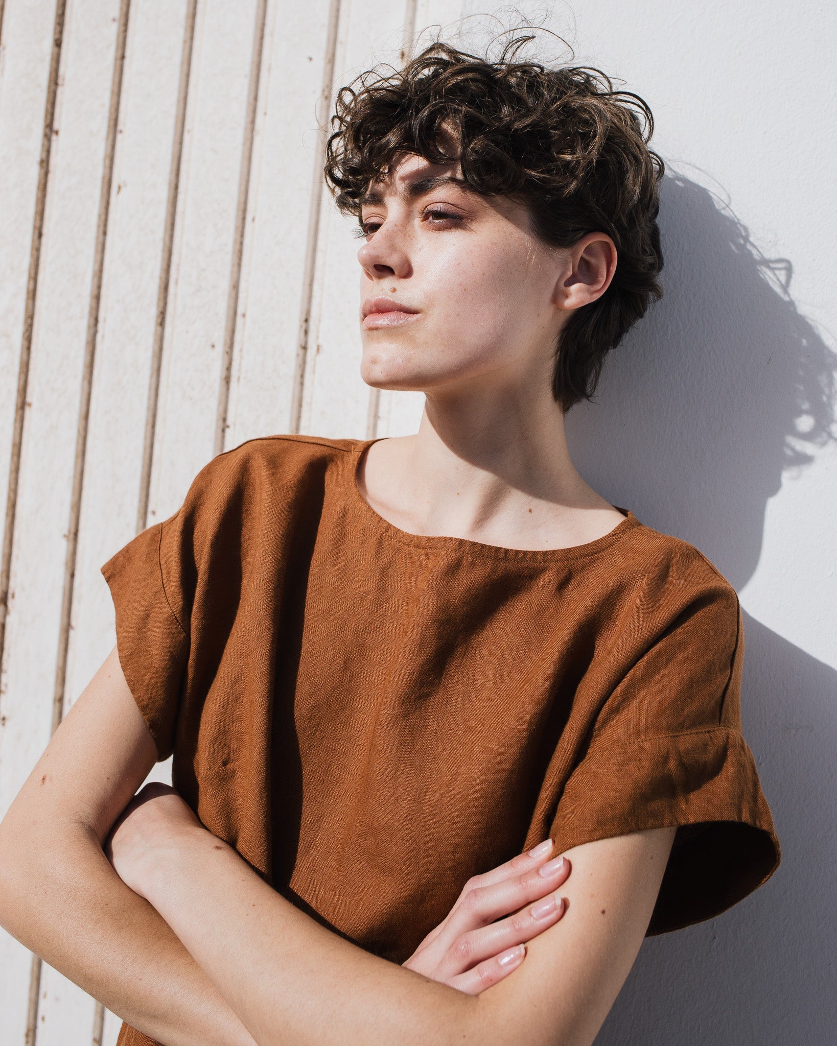 GORDES boxy linen top - notperfectlinen