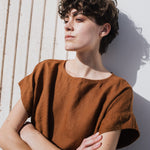 GORDES boxy linen top - notperfectlinen