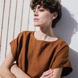 GORDES boxy linen top - notperfectlinen