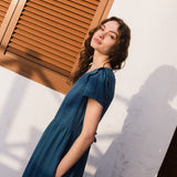 MARQUETTE ruffle linen dress - notperfectlinen