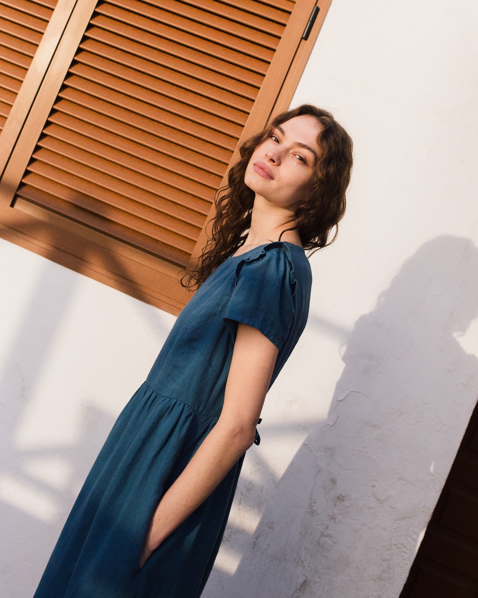 MARQUETTE ruffle linen dress - notperfectlinen