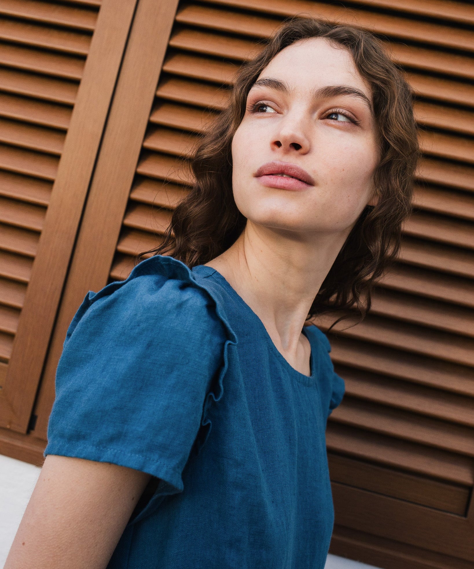 MARQUETTE ruffle linen dress - notperfectlinen