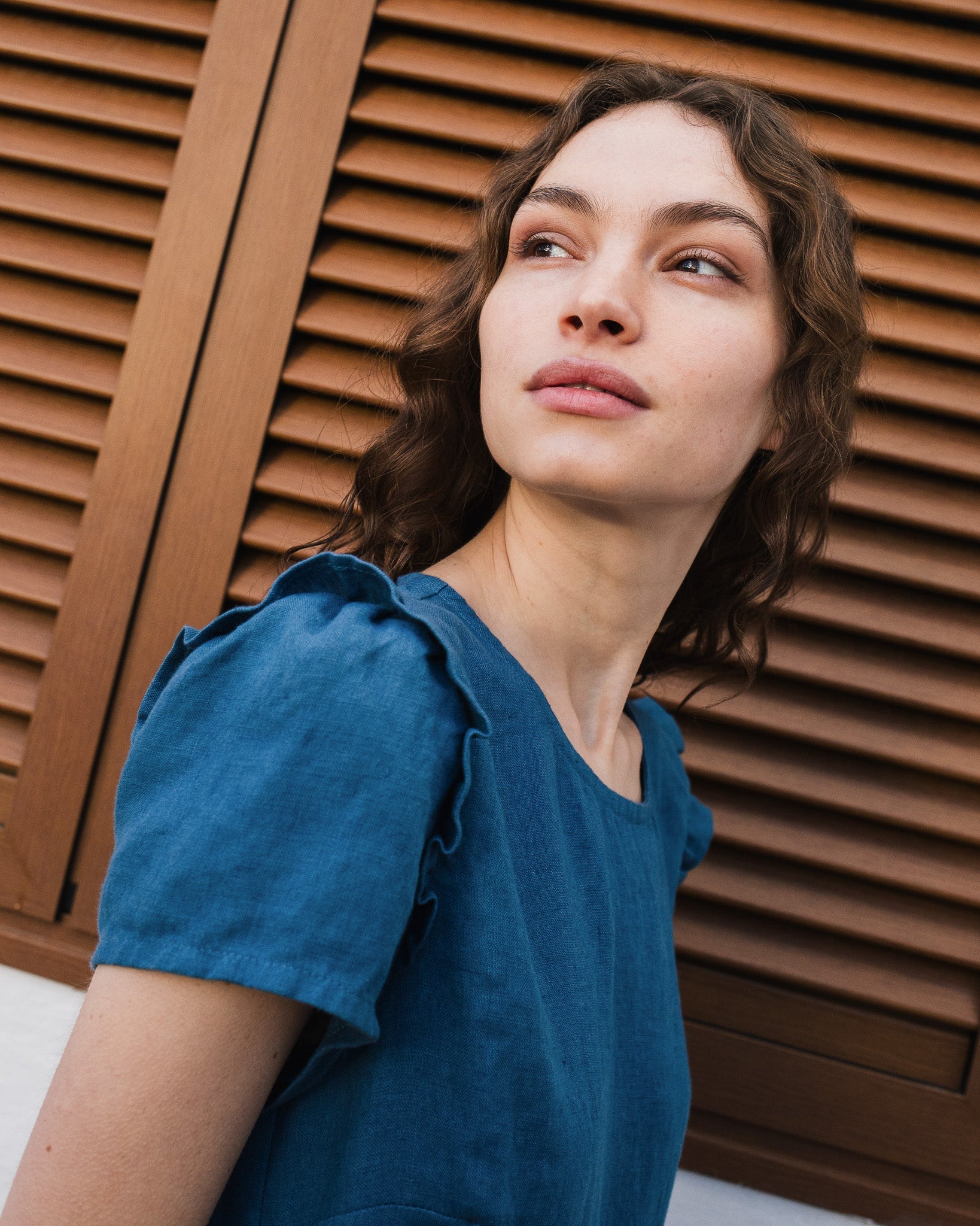 MARQUETTE ruffle linen dress - notperfectlinen