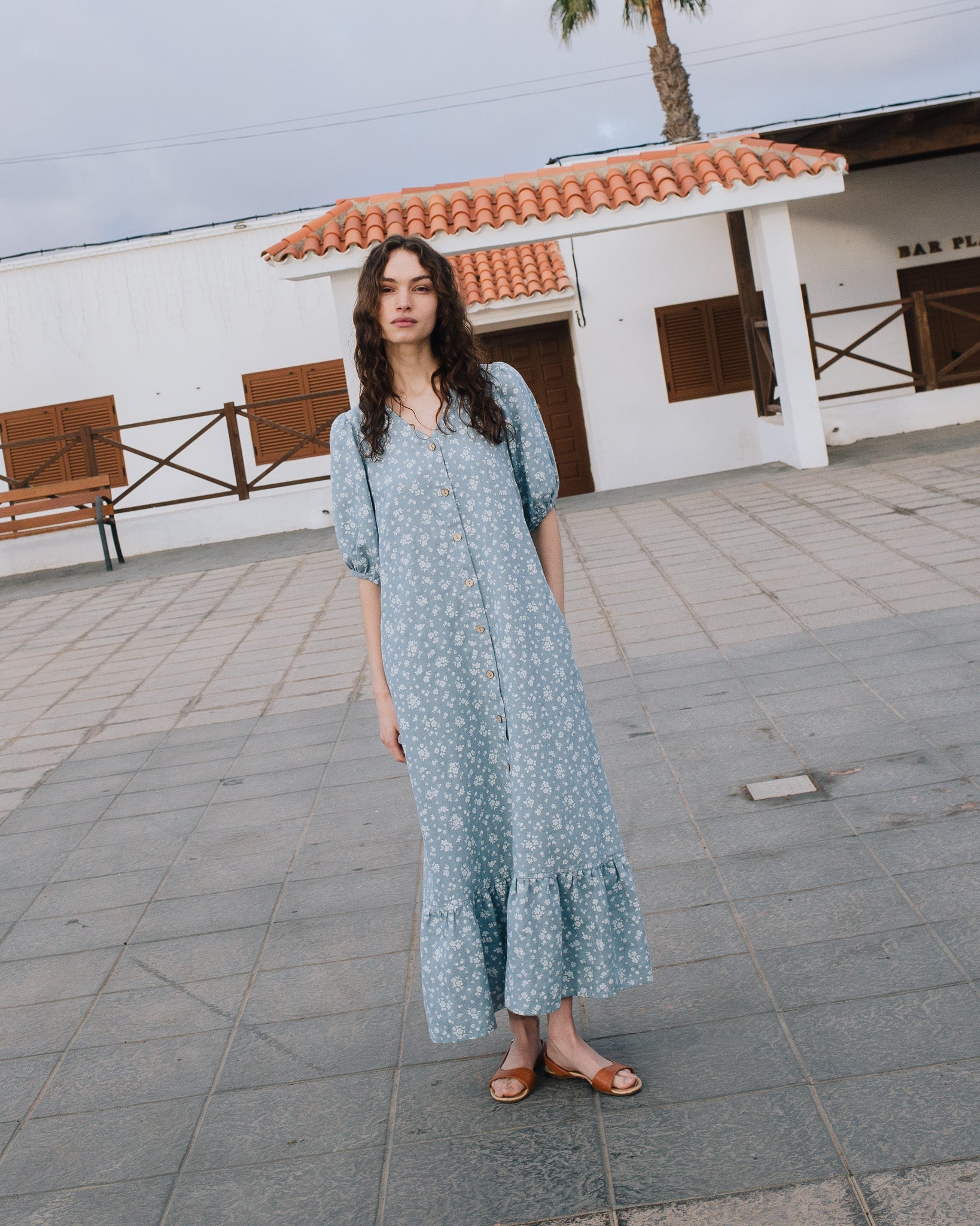 ANGEL maxi button down dress linen - notperfectlinen