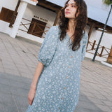 ANGEL maxi button down dress