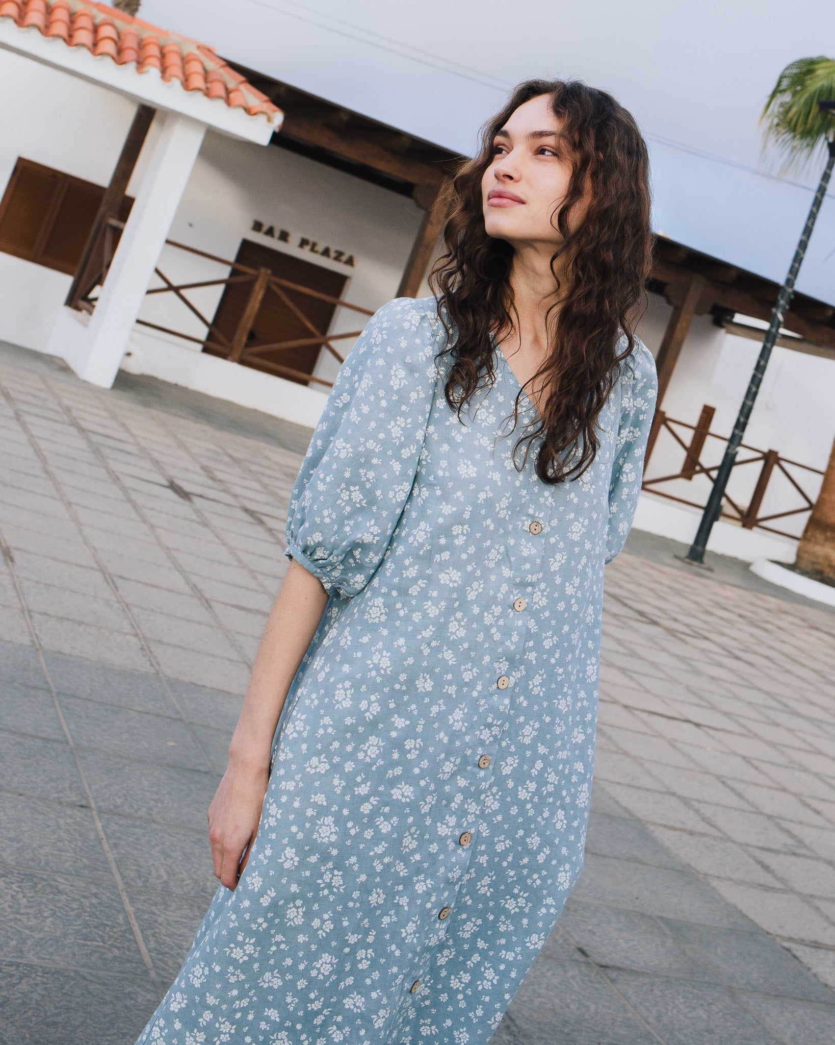 ANGEL maxi button down dress linen - notperfectlinen