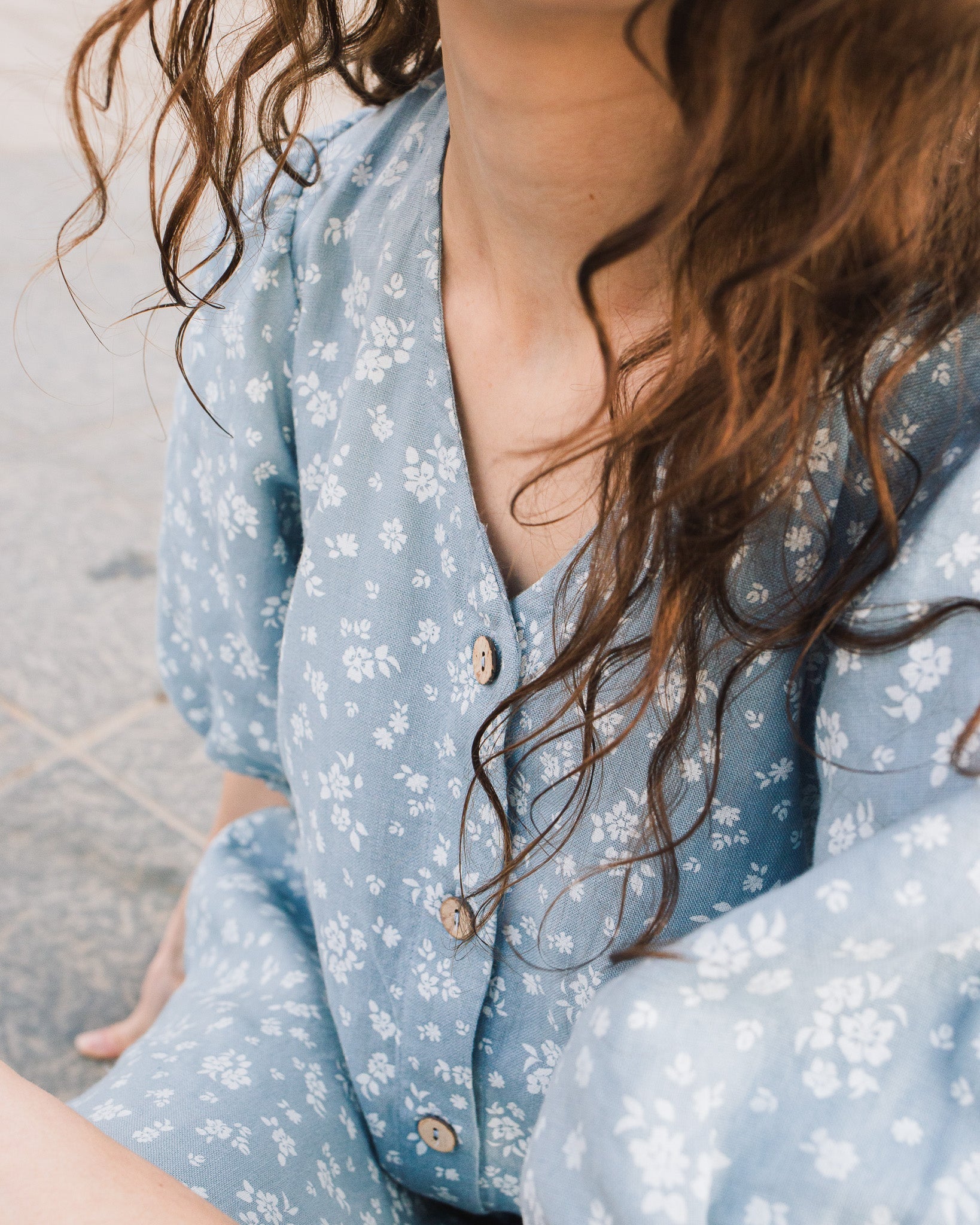 ANGEL maxi button down dress linen - notperfectlinen