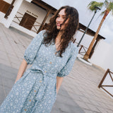 ANGEL maxi button down dress