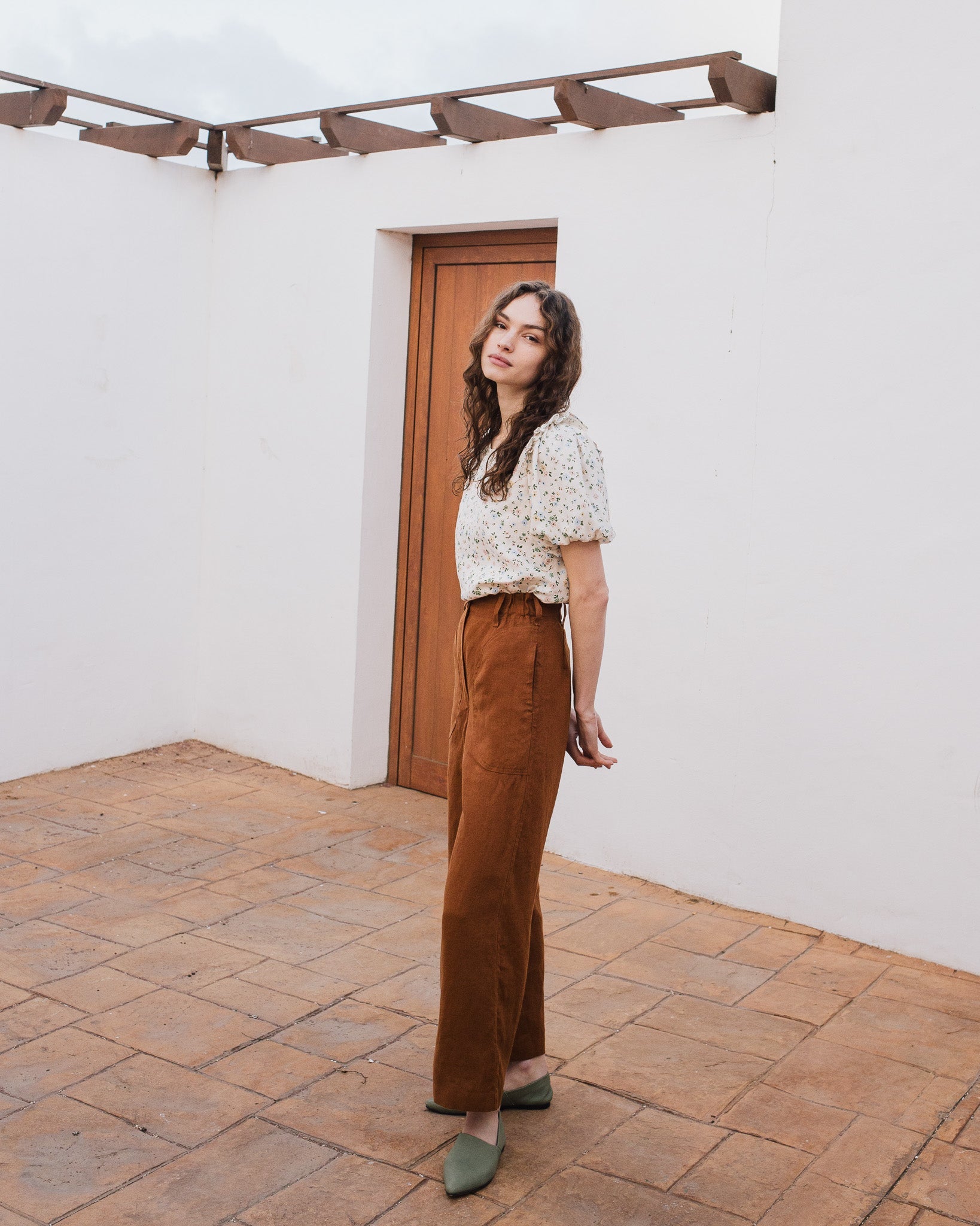 SARAH fit and flare pants - notPERFECTLINEN