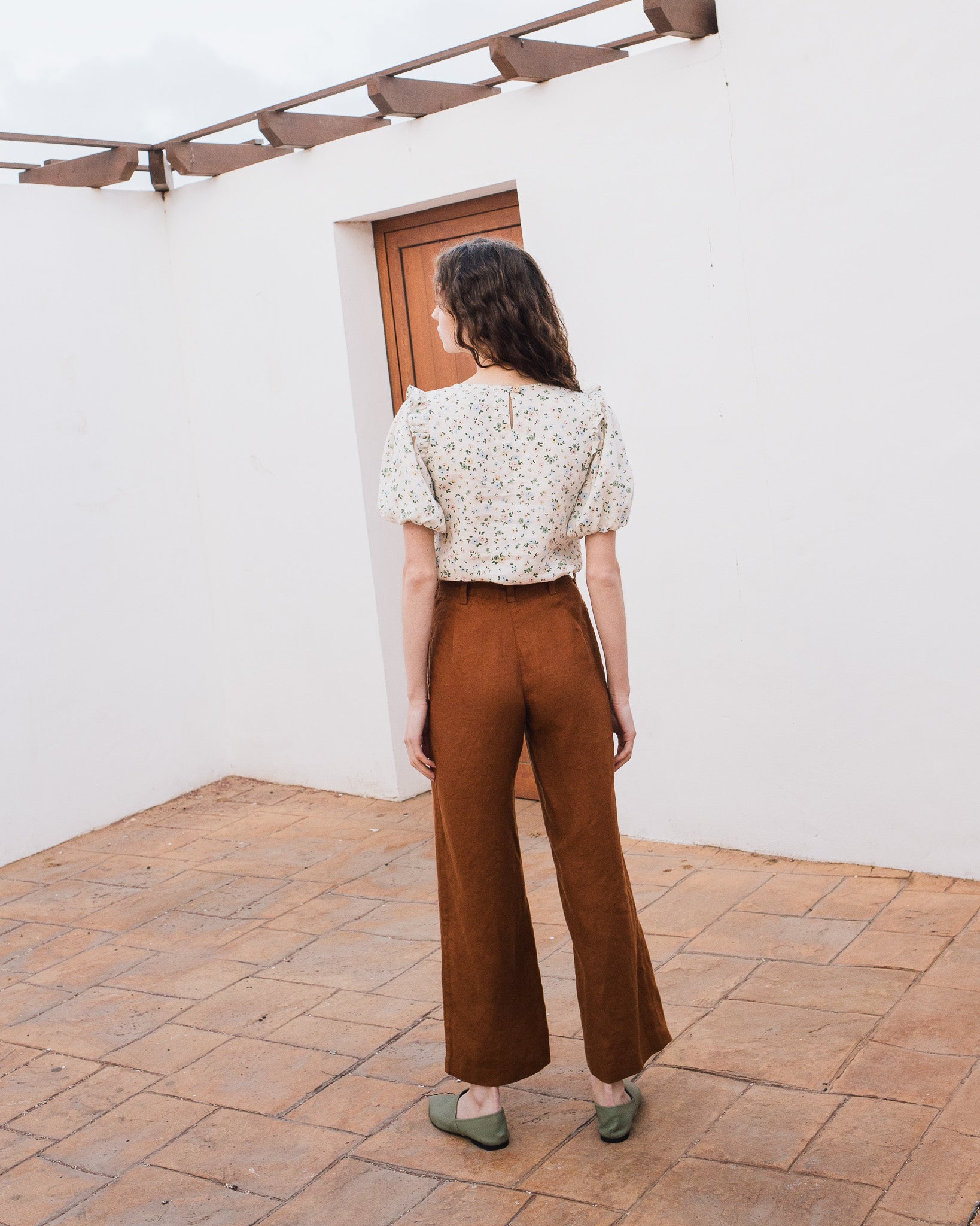 SARAH fit and flare pants - notPERFECTLINEN
